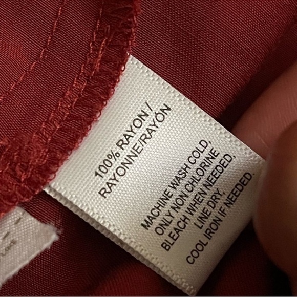 Ann Taylor LOFT Women’s Pant Trousers Size SP Rusty Red Drawstring Pants - Picture 5 of 9